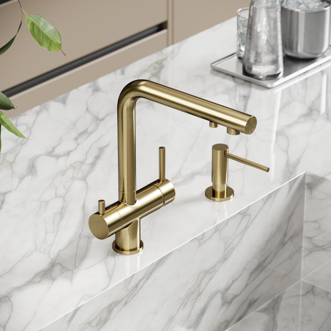 Смеситель для кухни Sancos Фостер (Foster) SC4014BG брашированное золото