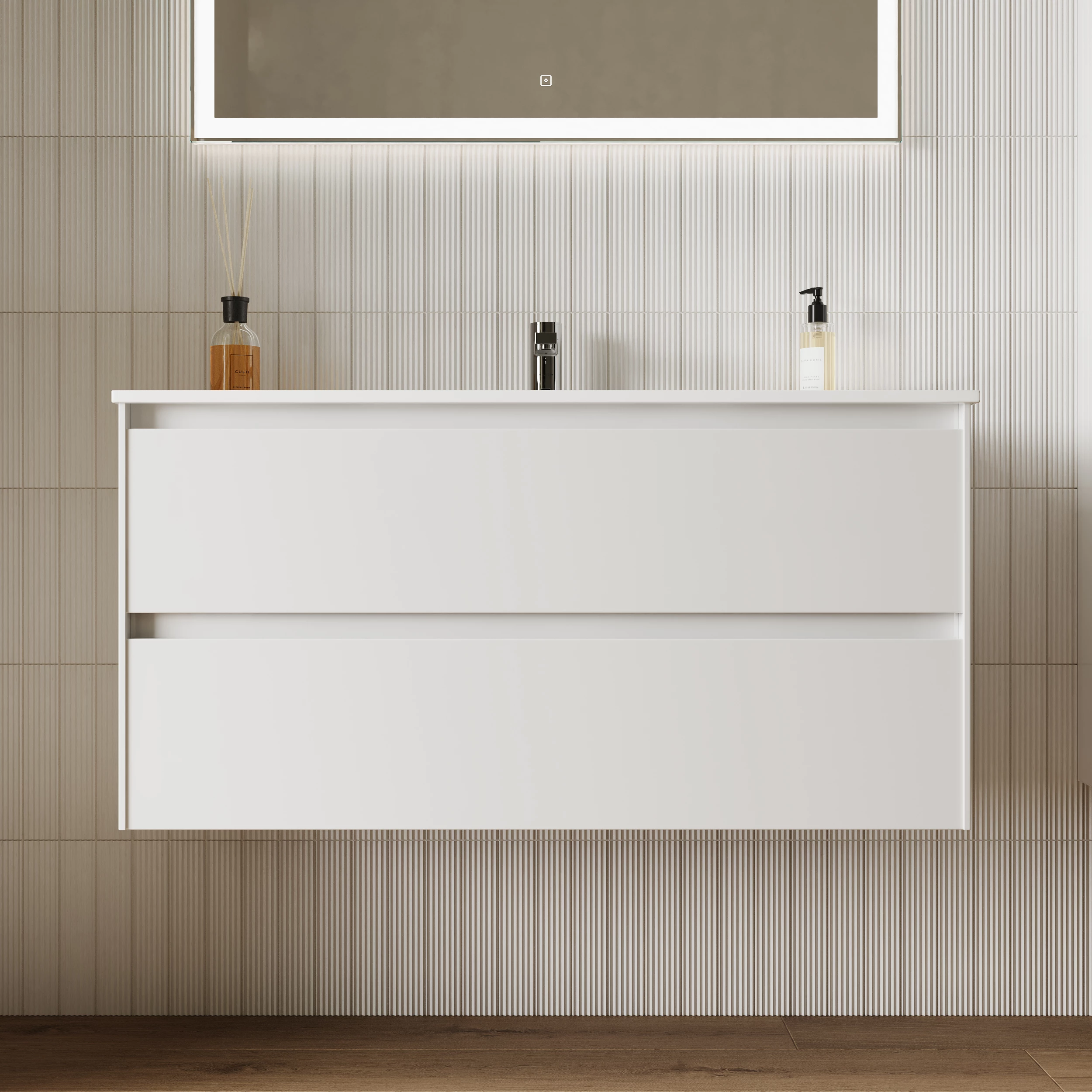 Тумба под раковину Sancos Сто (Cento) CN100W 100x45x50 белый глянцевый