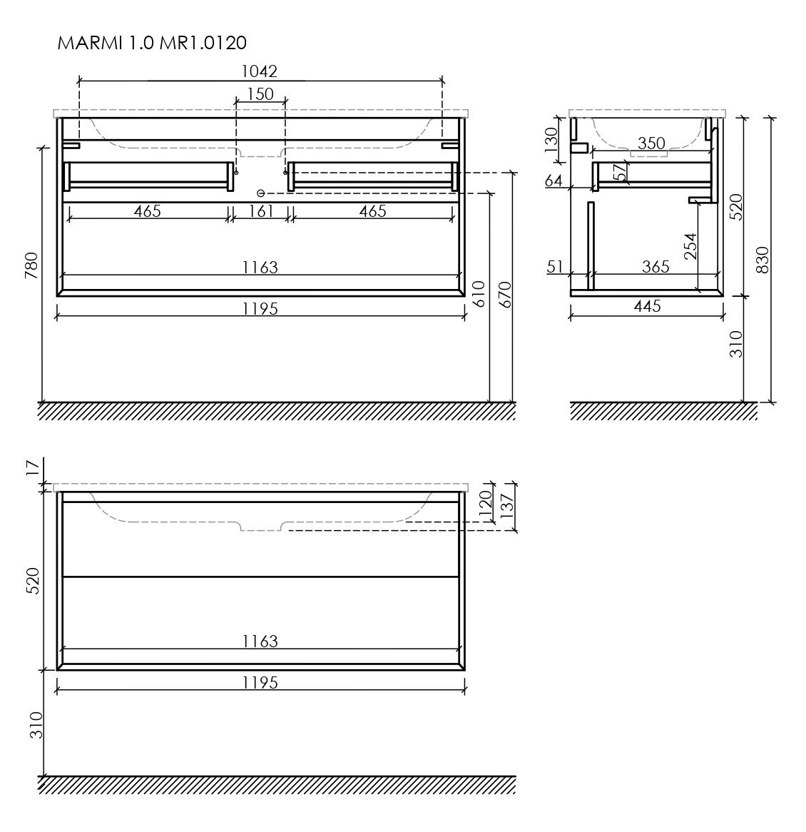 Тумба под раковину Sancos Натура 1.0 (Nature 1.0) MR1.0120EG 120x45x50 дуб галифакс натуральный - фото 7