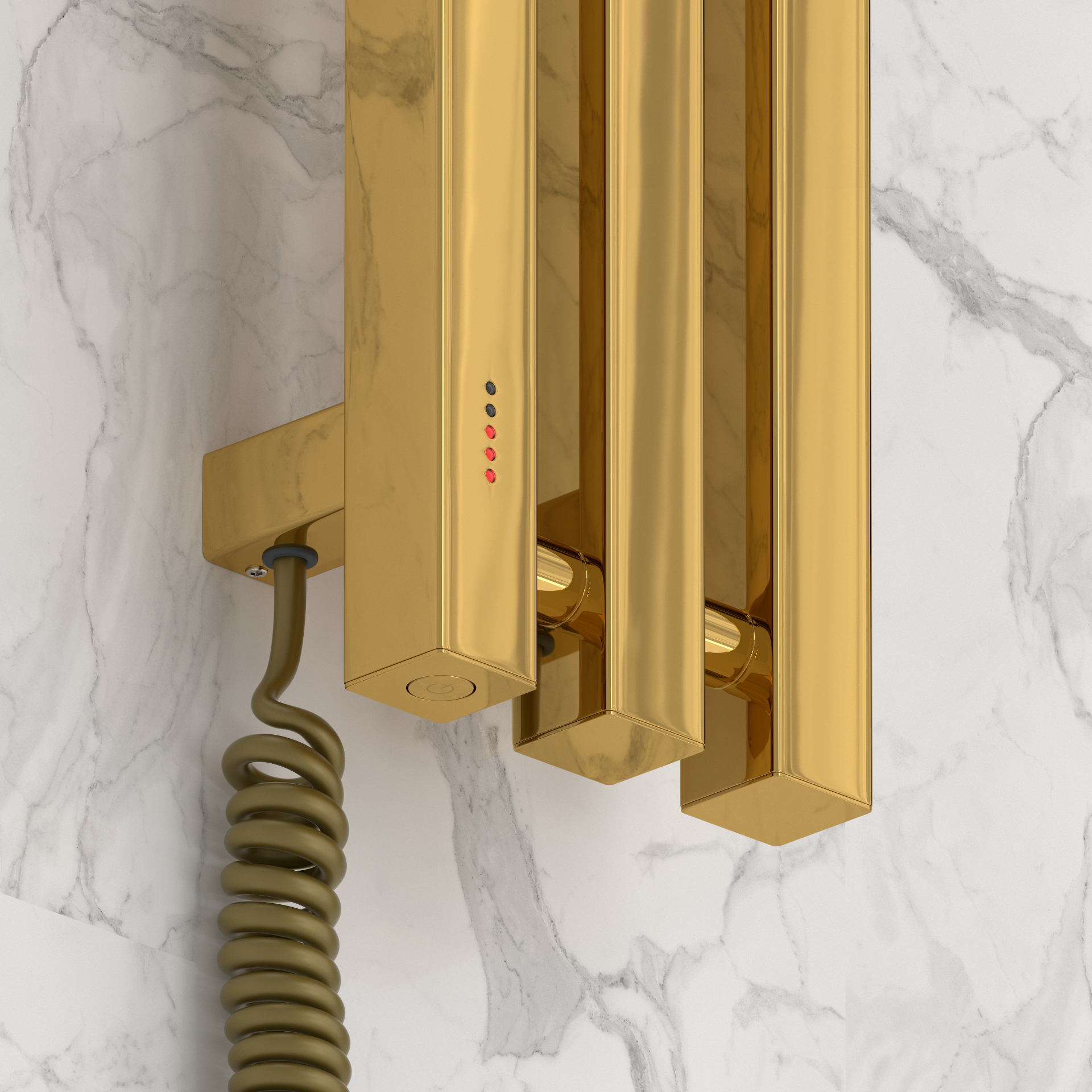 Электрические полотенцесушители Сунержа DESIGN ЭПС "ВЕРДИКТ 4.0" 1200х100 левый (Золото)