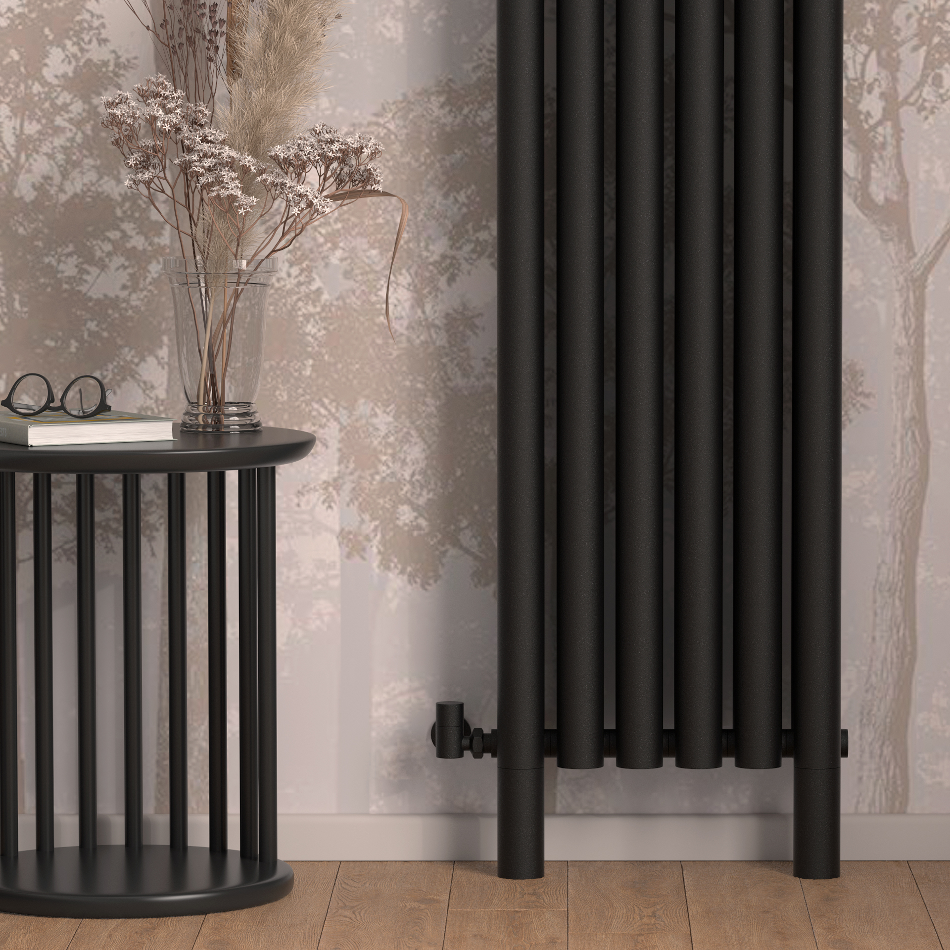 Радиаторы Сунержа DESIGN ДР ЭТАЛОН-00 н/ж 1800х383 / 6 сек (Тёмный титан муар)