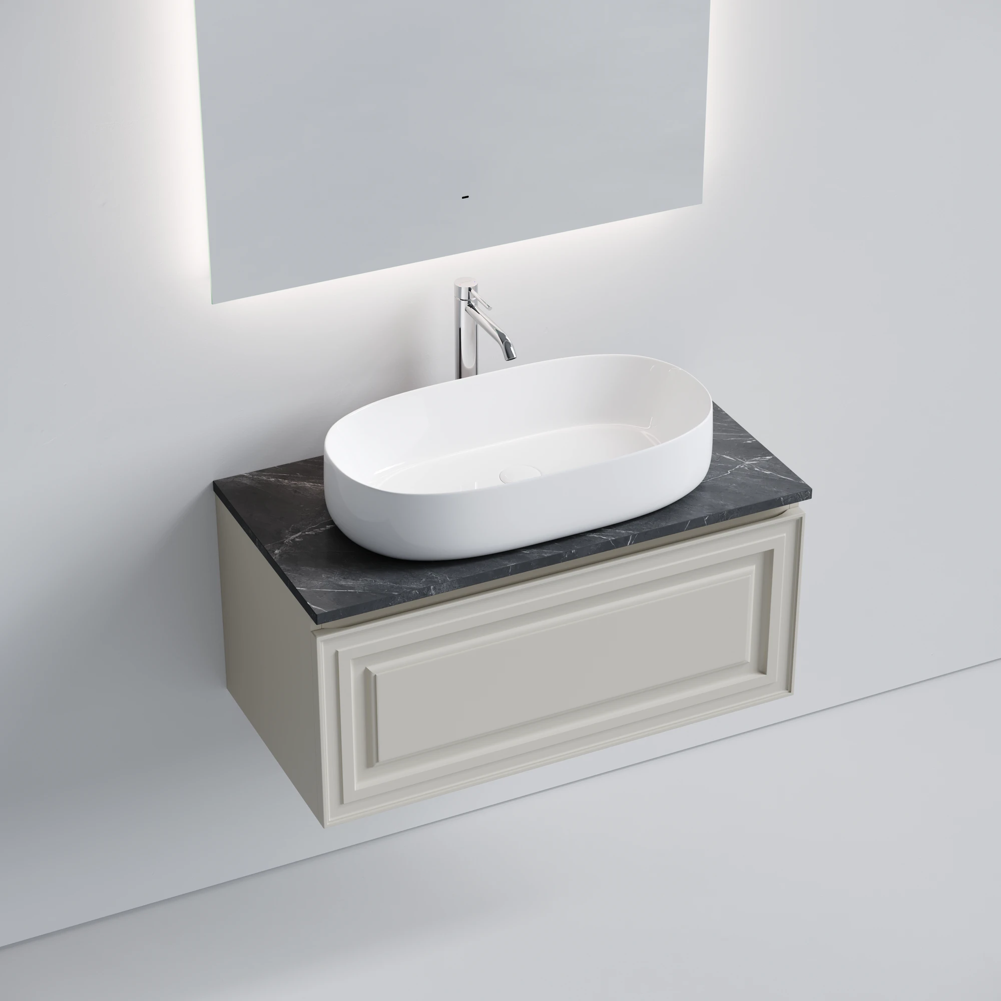 Тумба под столешницу Sancos Самая (Very) VR90CE 90x45x40 бежевый матовый (beige soft)