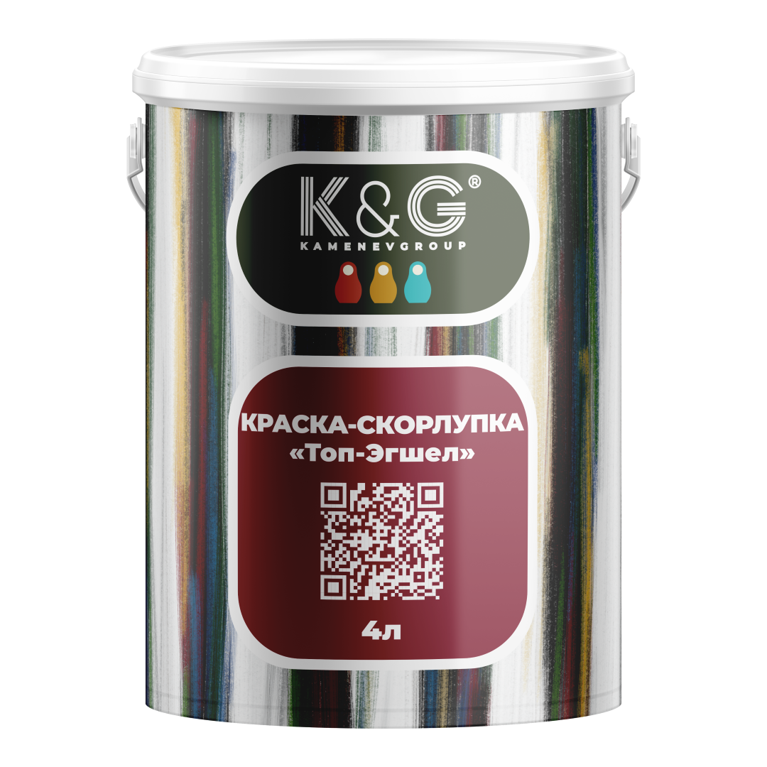 Краска-Скорлупка Kamenevgroup "Топ-Эгшел" 1л