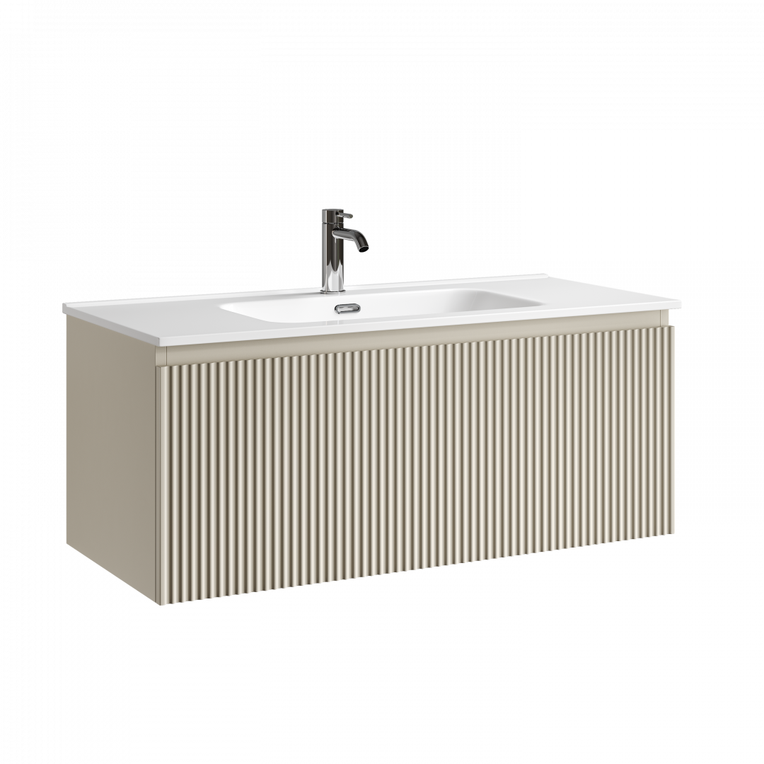 Тумба под раковину Sancos Сноб Р 1.0 (Snob R 1.0) SNR1.0100CE 100x45x40 бежевый матовый (beige soft)