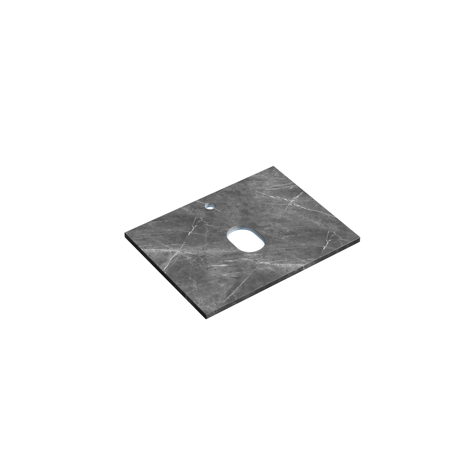 Столешница Sancos TT60A1X 60x46 с отверстием под смеситель, черное небо (black sky)