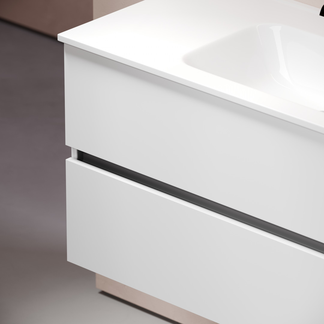 Тумба под раковину Sancos Урбан (Urban) UR100W 100x45x55 белый глянцевый - фото 5