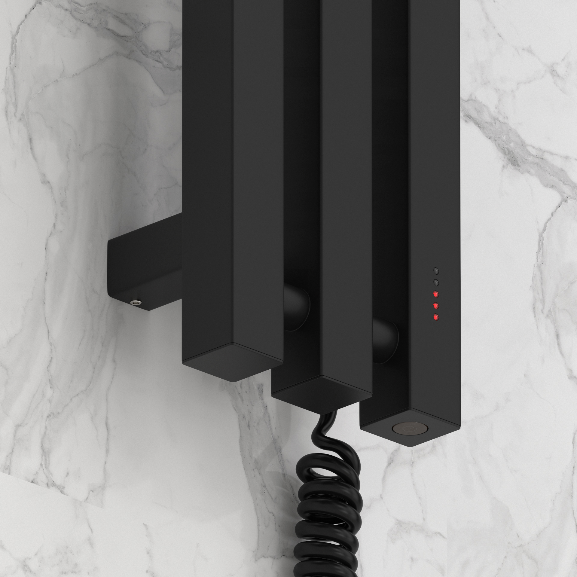 Электрические полотенцесушители Сунержа DESIGN ЭПС "ВЕРДИКТ 4.0" 1200х100 правый (Матовый чёрный)