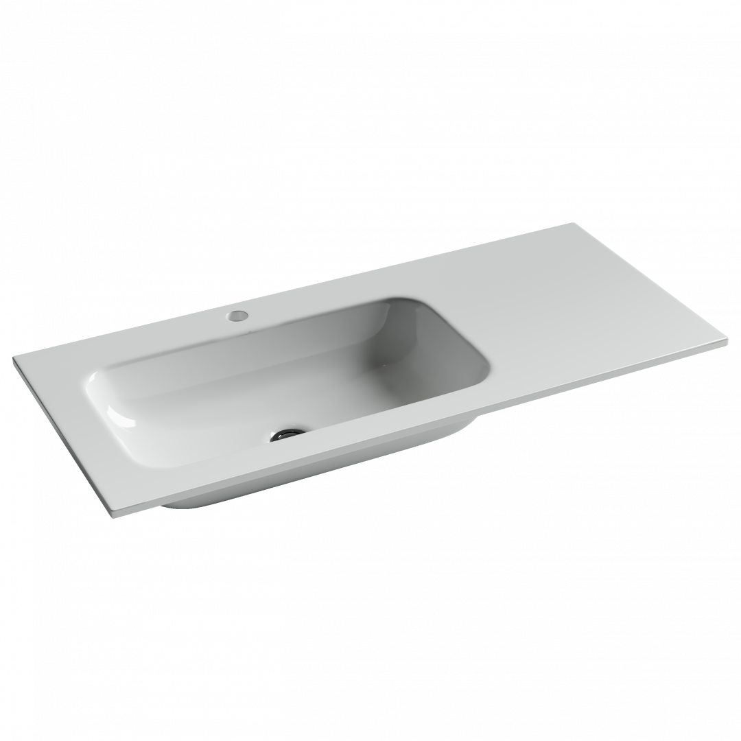 Раковина-столешница Ceramicanova Грация (Grace) CN7014 100x46x14 белый глянцевый