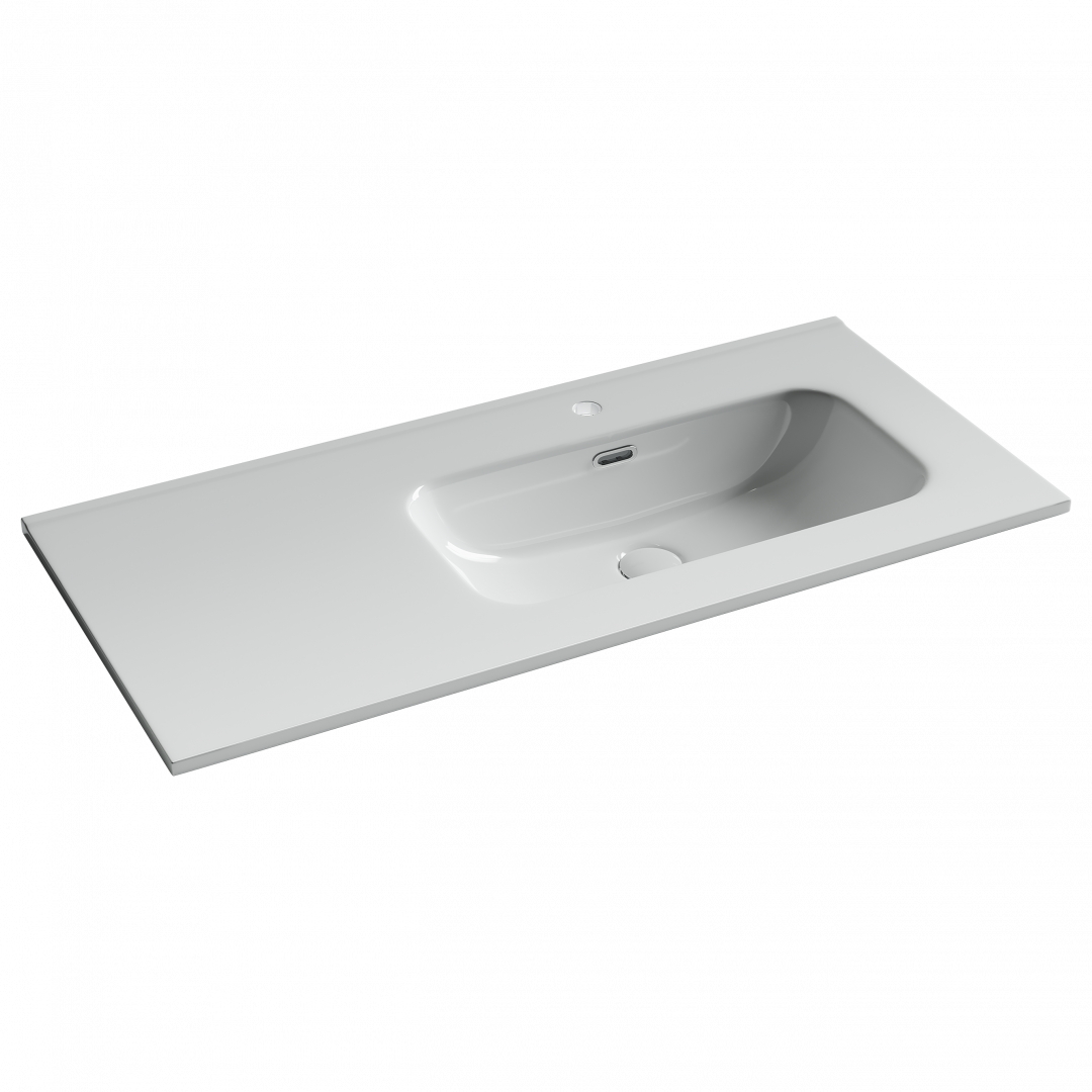 Раковина-столешница Ceramicanova Элемент (Element) CN7003R 100x47x18 белый глянцевый