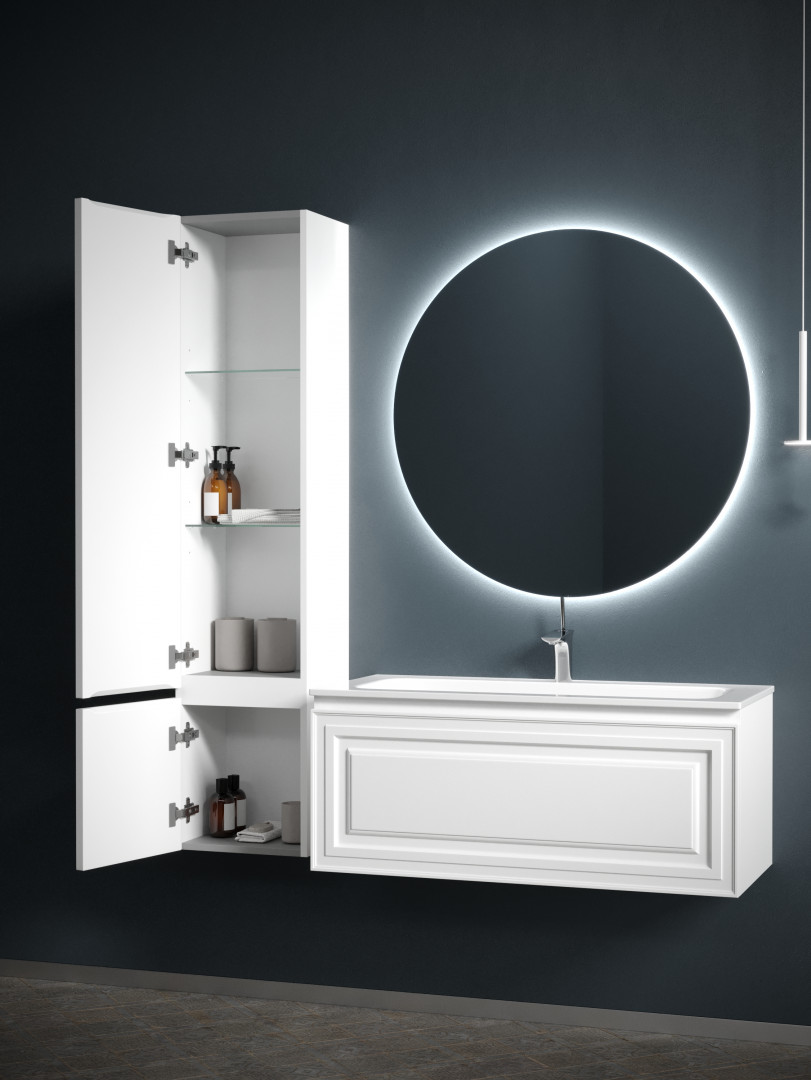 Шкаф-пенал Sancos Самая (Very) PVR35LW 35x30x160 белый матовый (bianco)