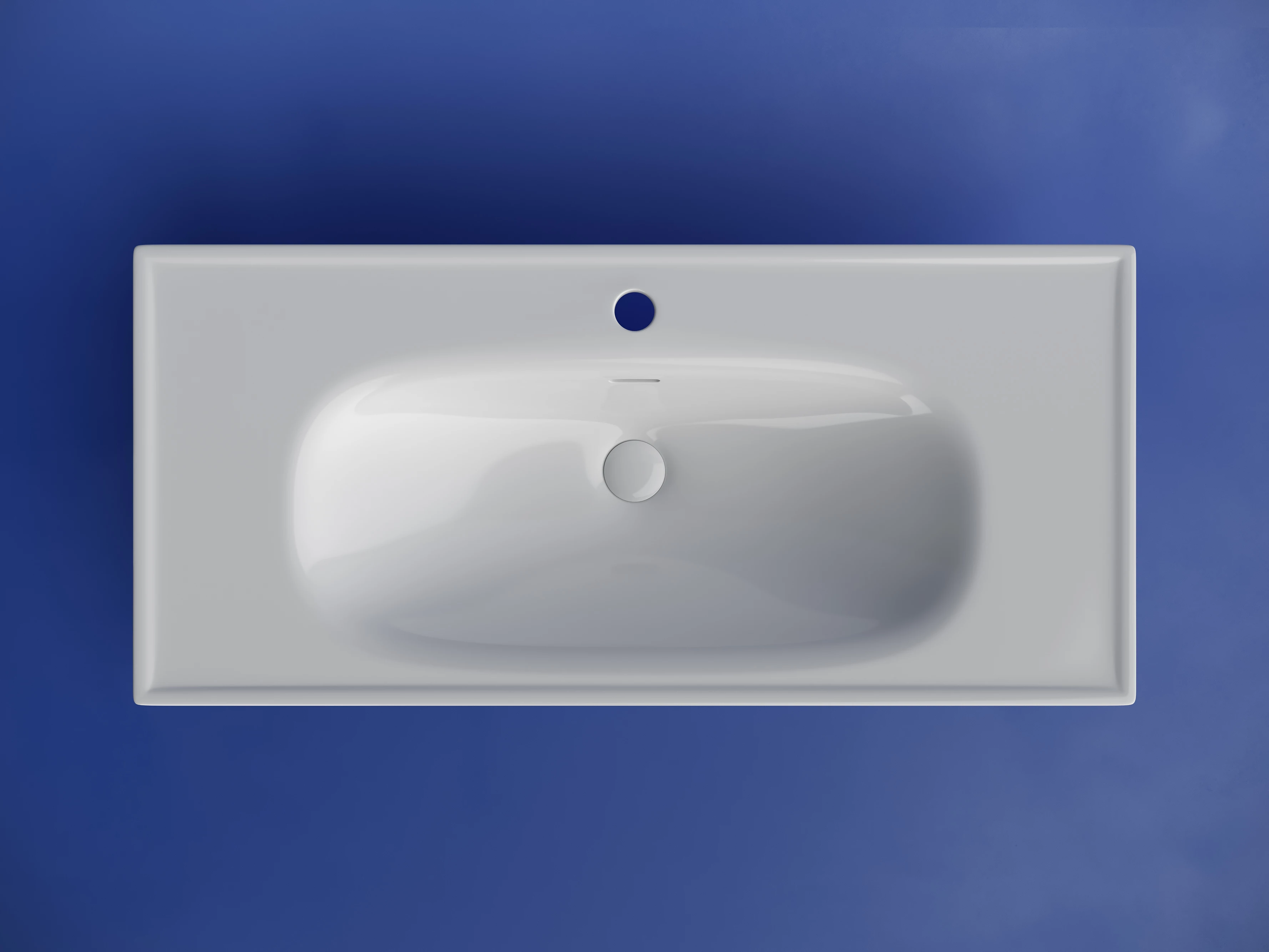Раковина накладная CERAMICANOVA Sabo с отверстием под смеситель 1000x460x130 белый