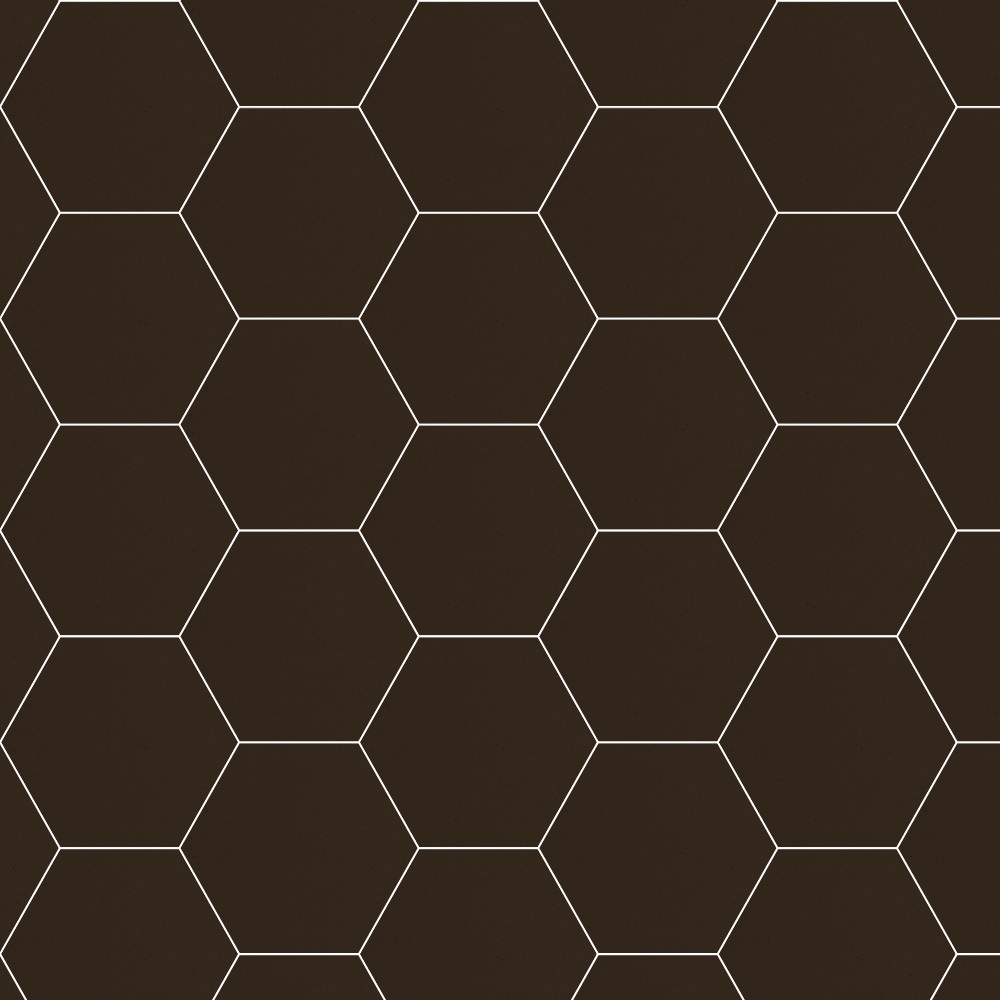 Метлахская плитка Luxemix коричневый hex_10x11_mbr01