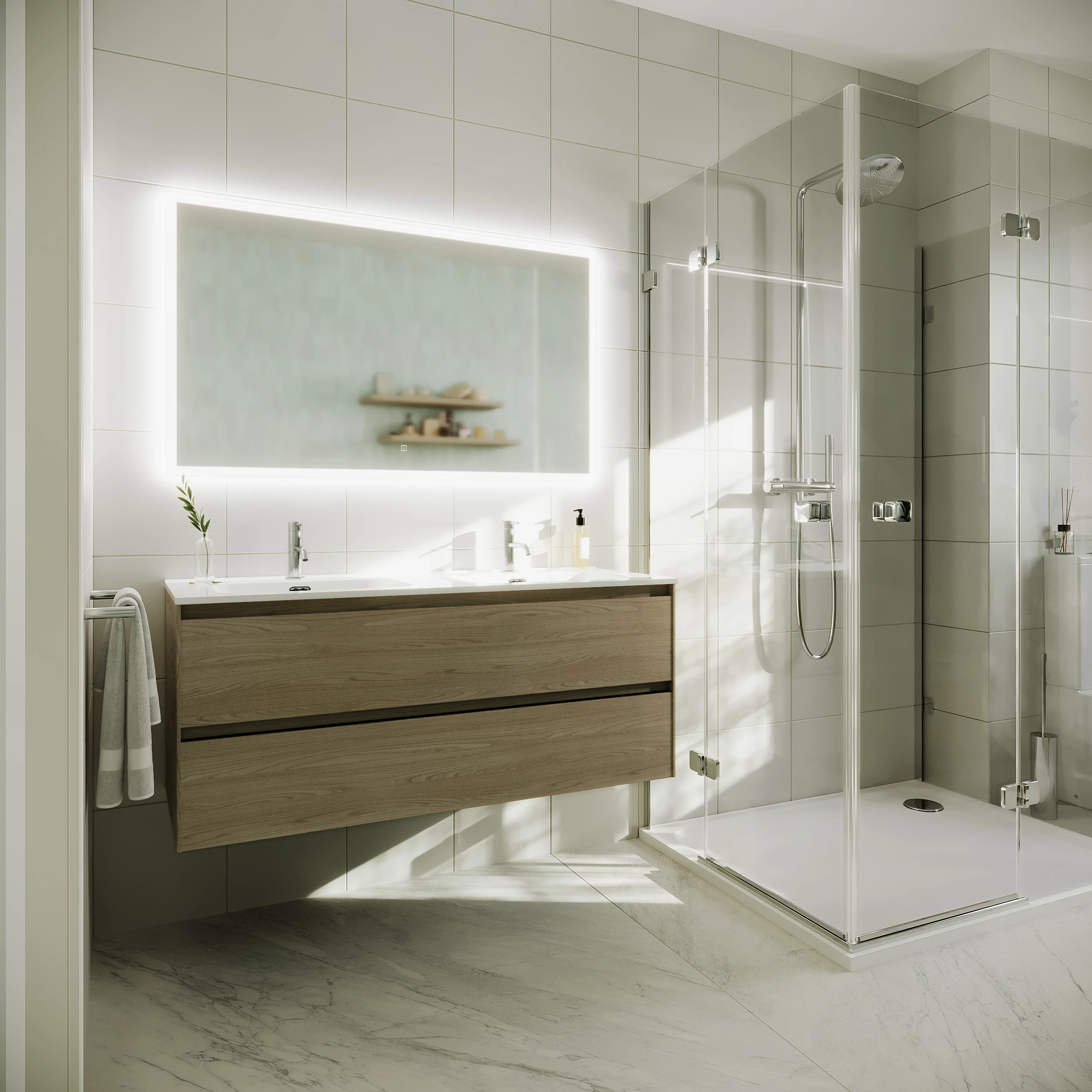 Тумба под раковину Sancos Сто (Cento) CN120-2KE 120x45x50 bianco