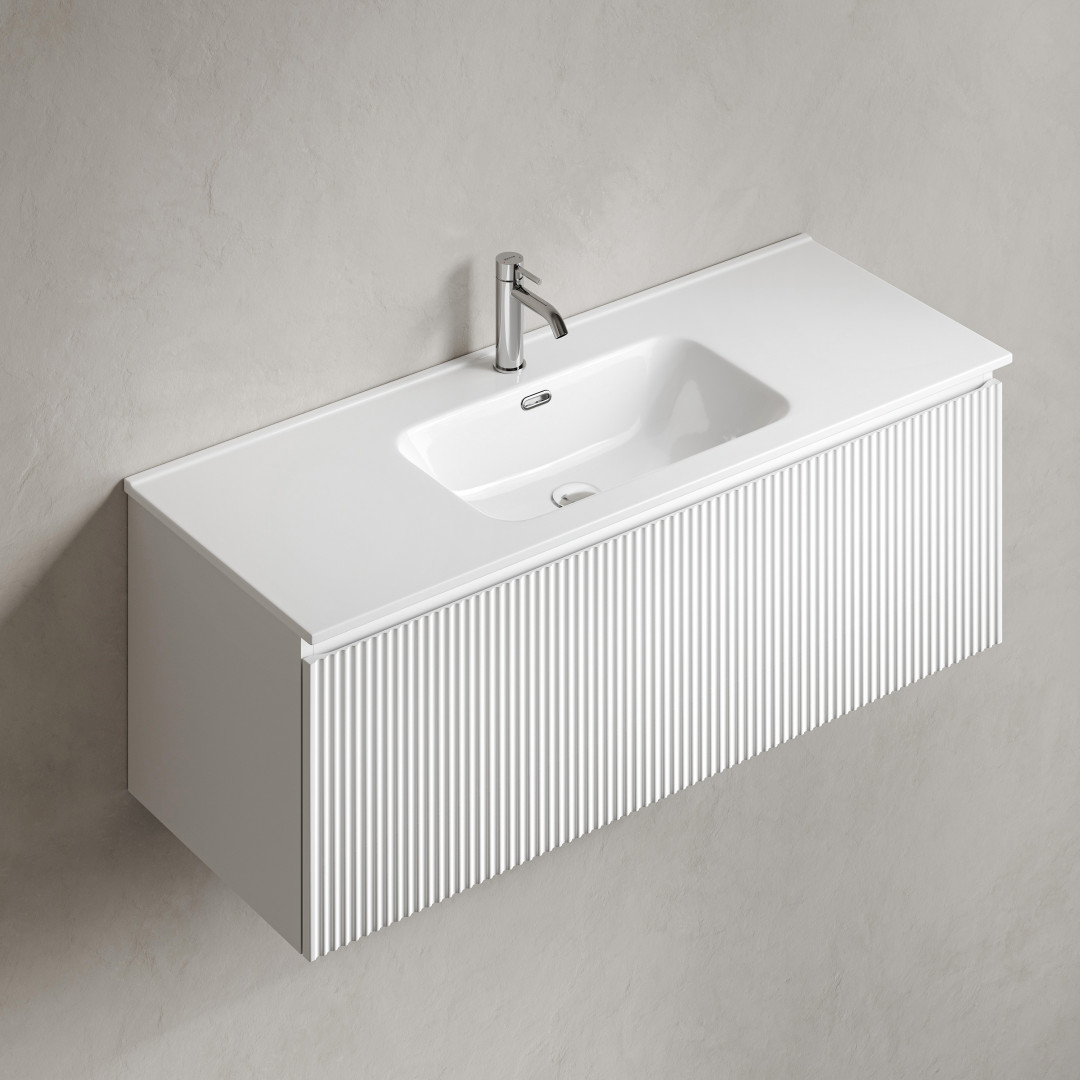 Тумба под раковину Sancos Сноб Р 1.0 (Snob R 1.0) SNR1.0120W 120x45x40 белый матовый (bianco) - фото 6