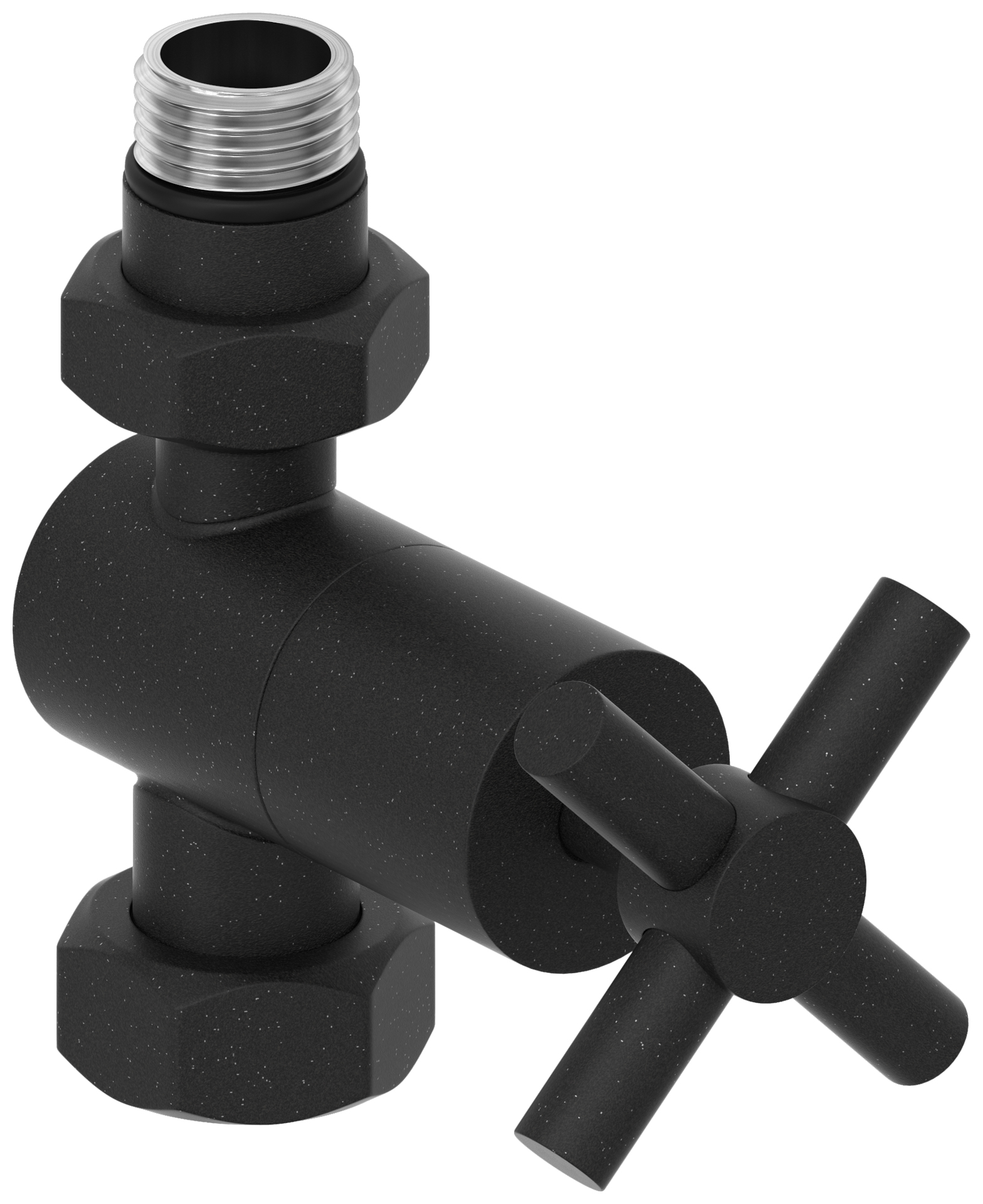 Комплектующие Сунержа DESIGN Вентиль прямой (крест) G 1/2" НР х G 3/4" НГ (Тёмный титан муар)