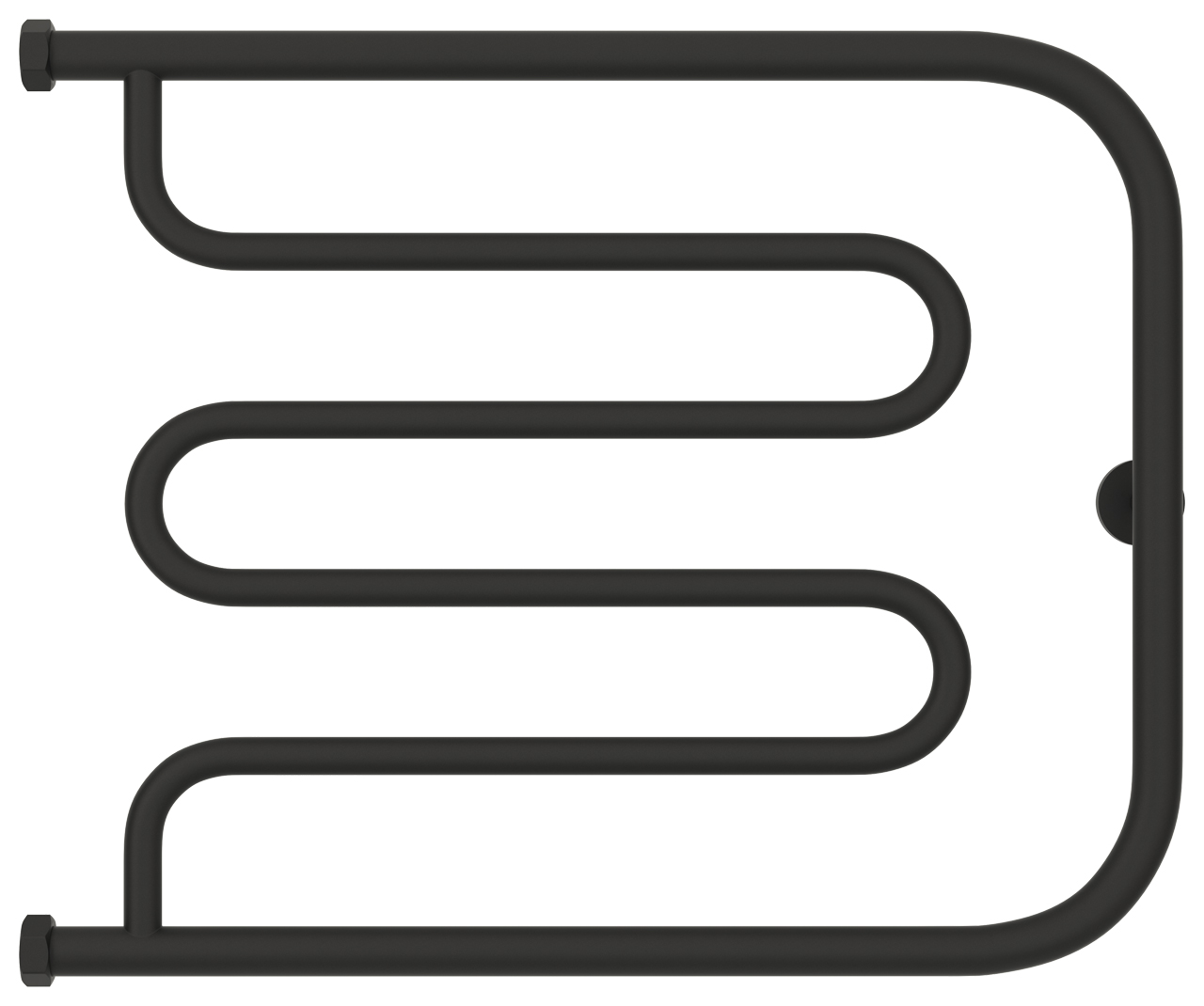 Водяные полотенцесушители Сунержа DESIGN ВПС "Лира+" 500х650 Н. Г. 1" (Тёмный титан муар)