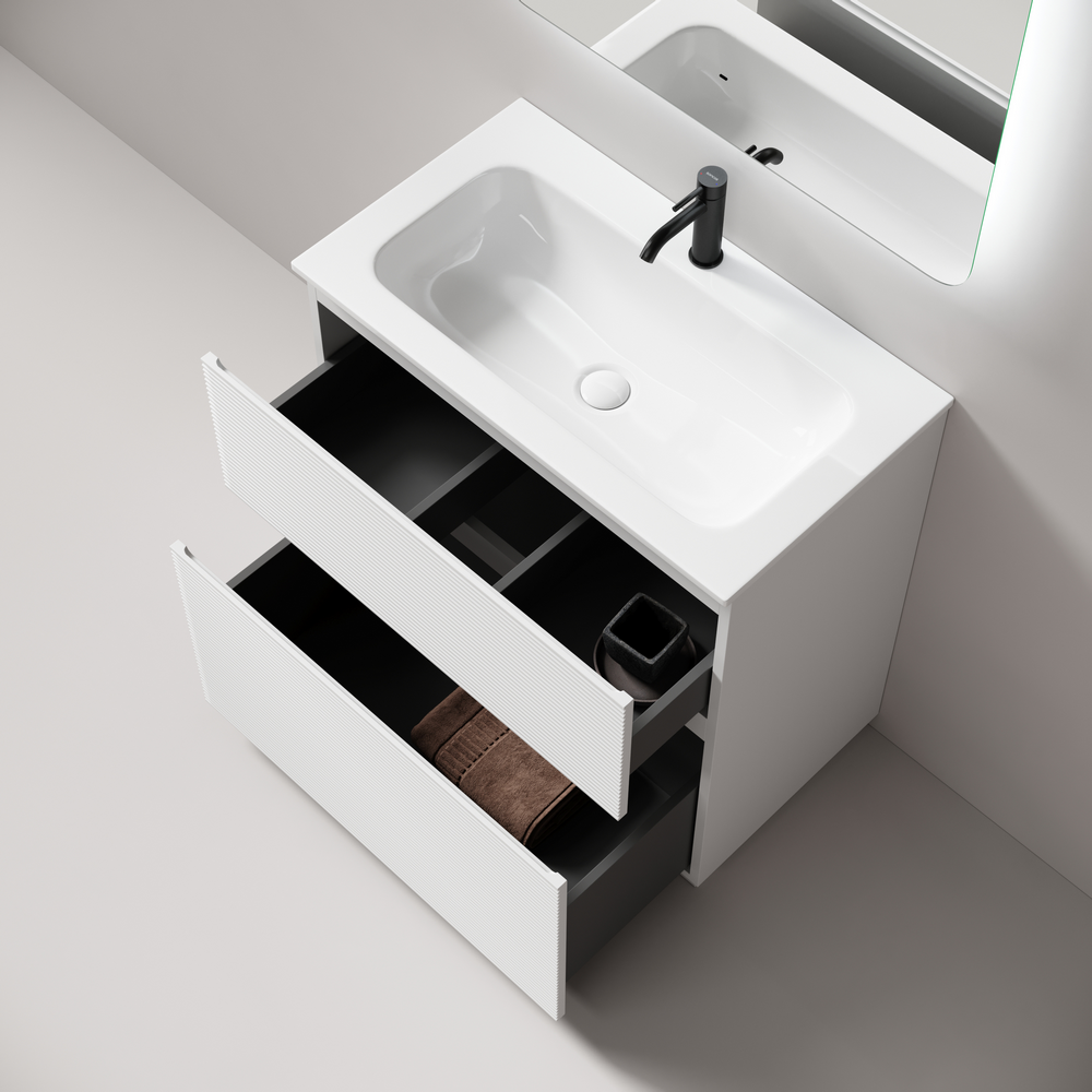 Тумба под раковину Sancos Фолк напольный (Folk Floor) FL80FW 80x45x85 белый матовый (bianco)