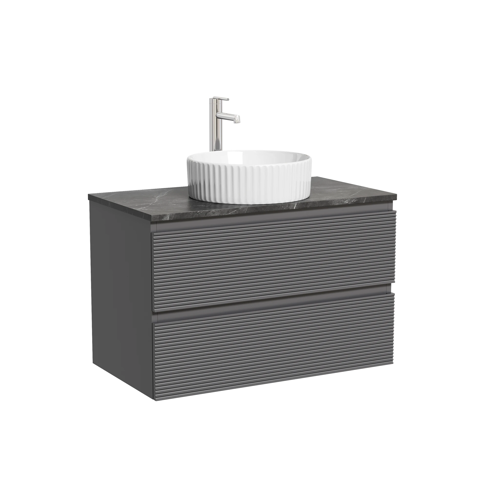 Тумба под столешницу Sancos Фолк (Folk) FL80GS 80x45x50 темный серый (grey soft)