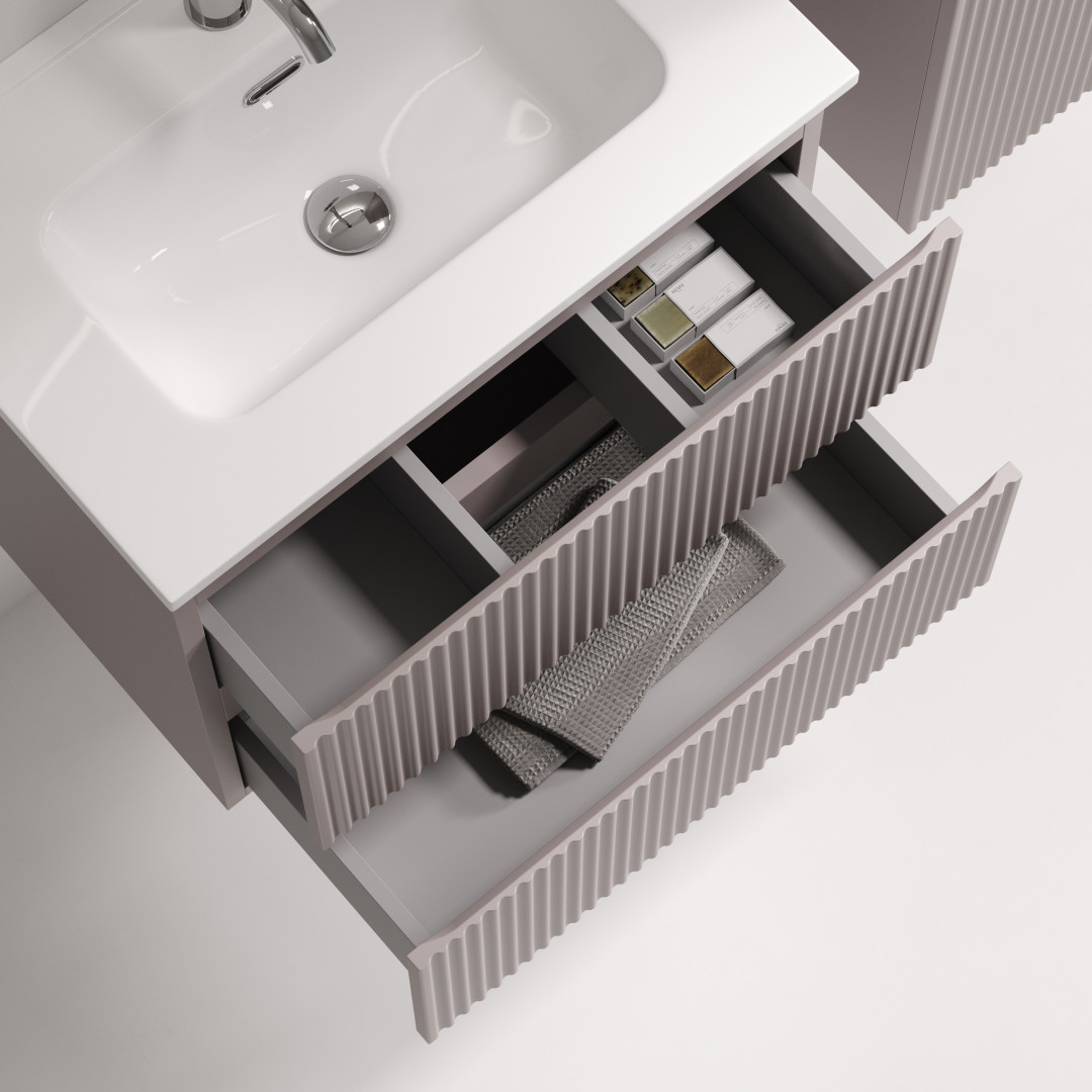 Тумба под раковину Sancos Сноб Р 390 (Snob R 390) SNR60/39SM 60x40x50 пыльная роза (doha soft)