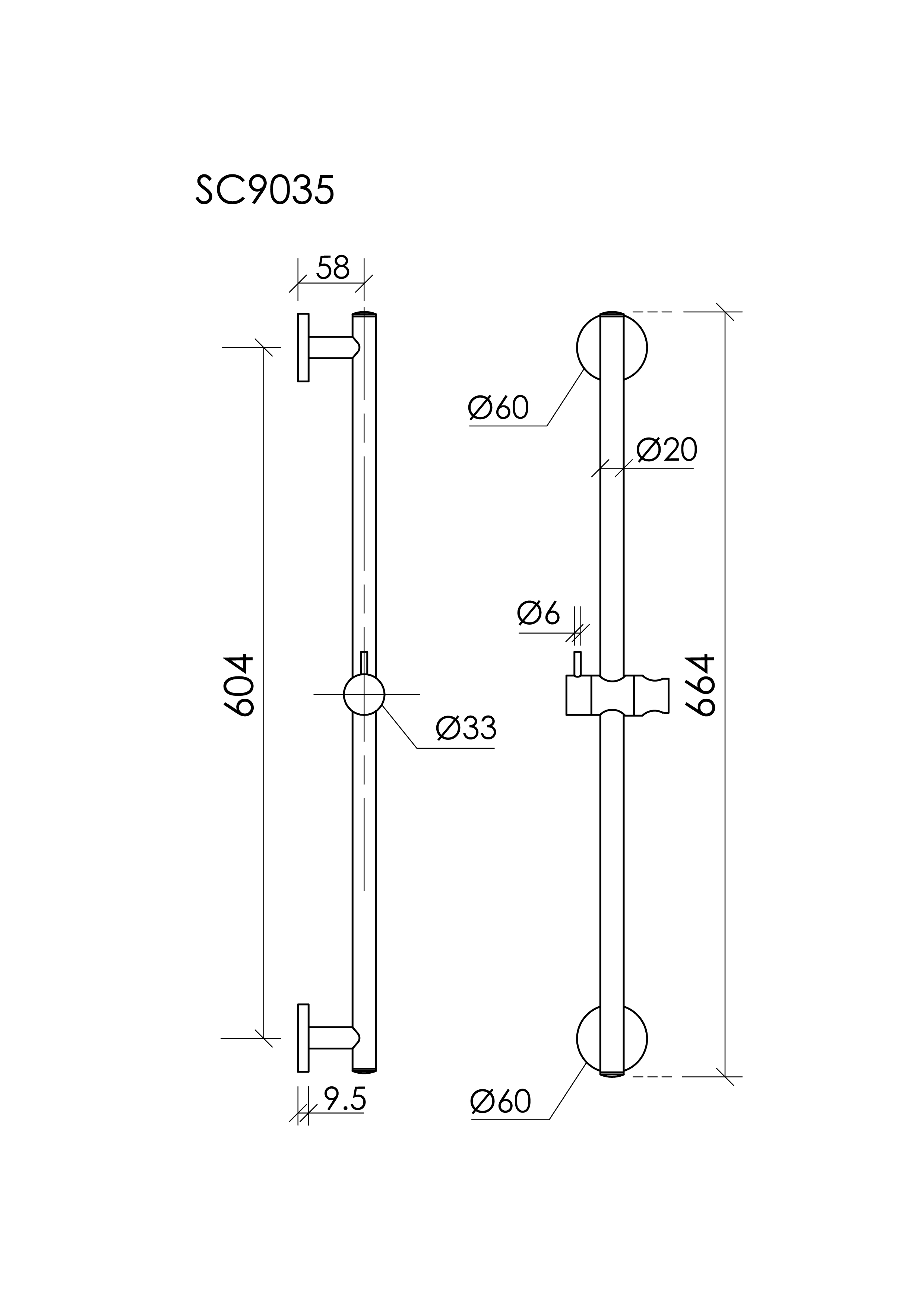 Душевая штанга Sancos SC9035BG брашированное золото - фото 6