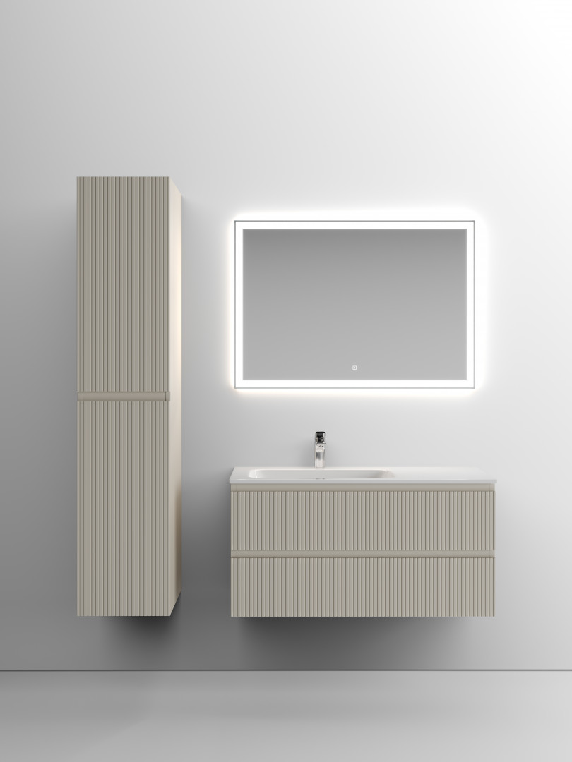 Тумба под раковину Sancos Сноб T (Snob T) SNT100LCE 100x45x50 бежевый матовый (beige soft)