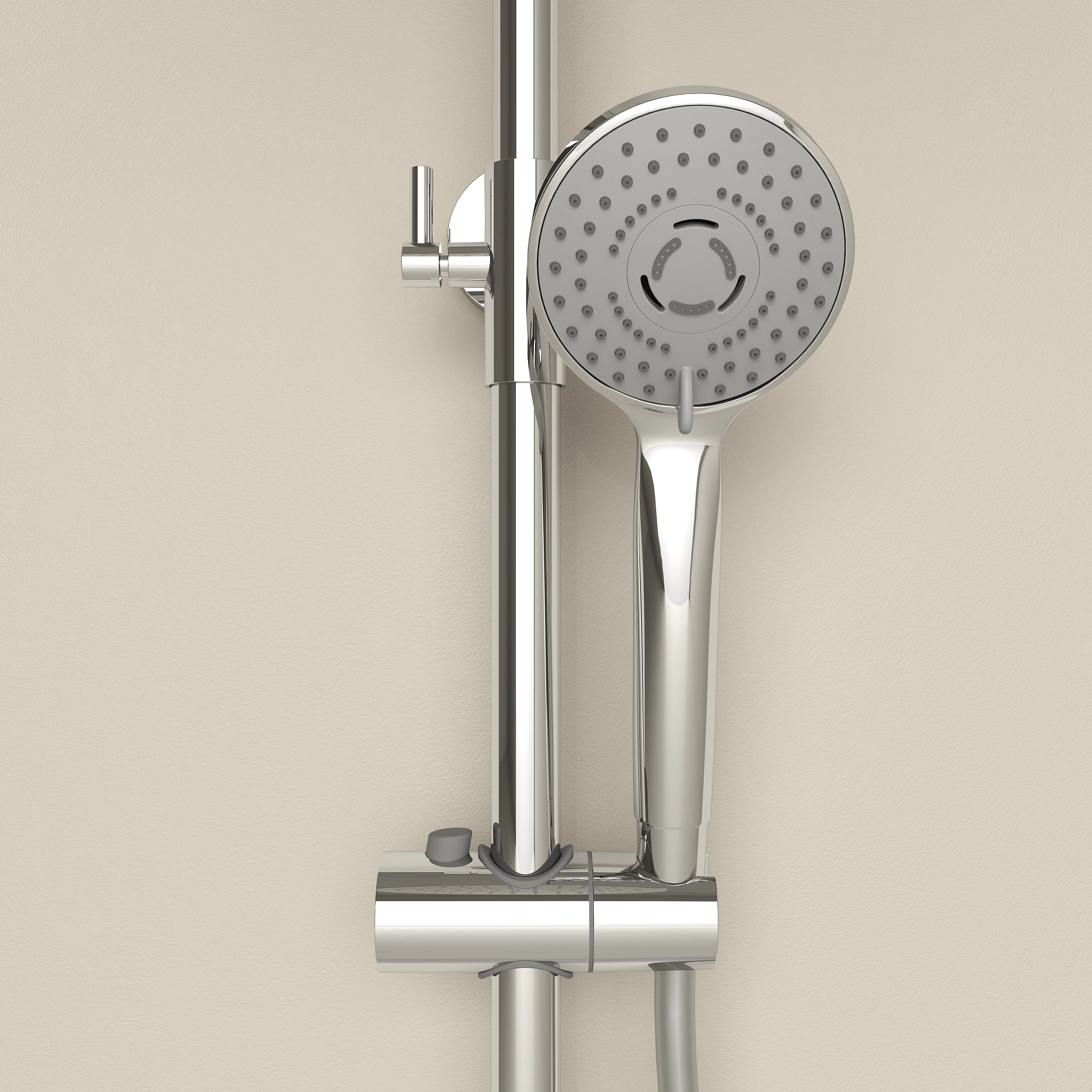 Душевая стойка Sancos Teo SC11002CH с термостатом, с изливом, хром - фото 6