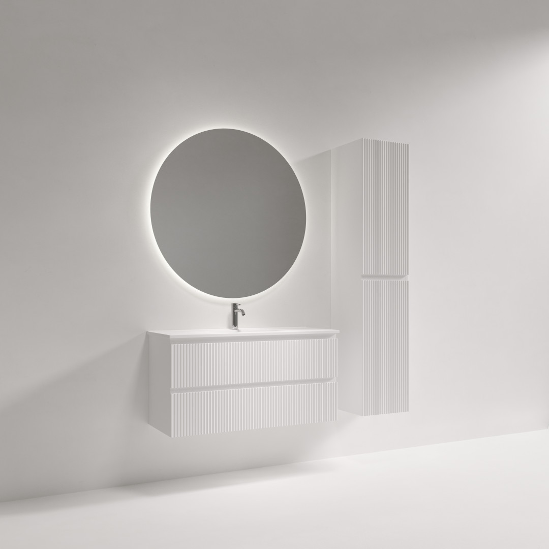 Тумба под раковину Sancos Сноб Р 390 (Snob R 390) SNR100/39W 100x40x50 белый матовый (bianco)