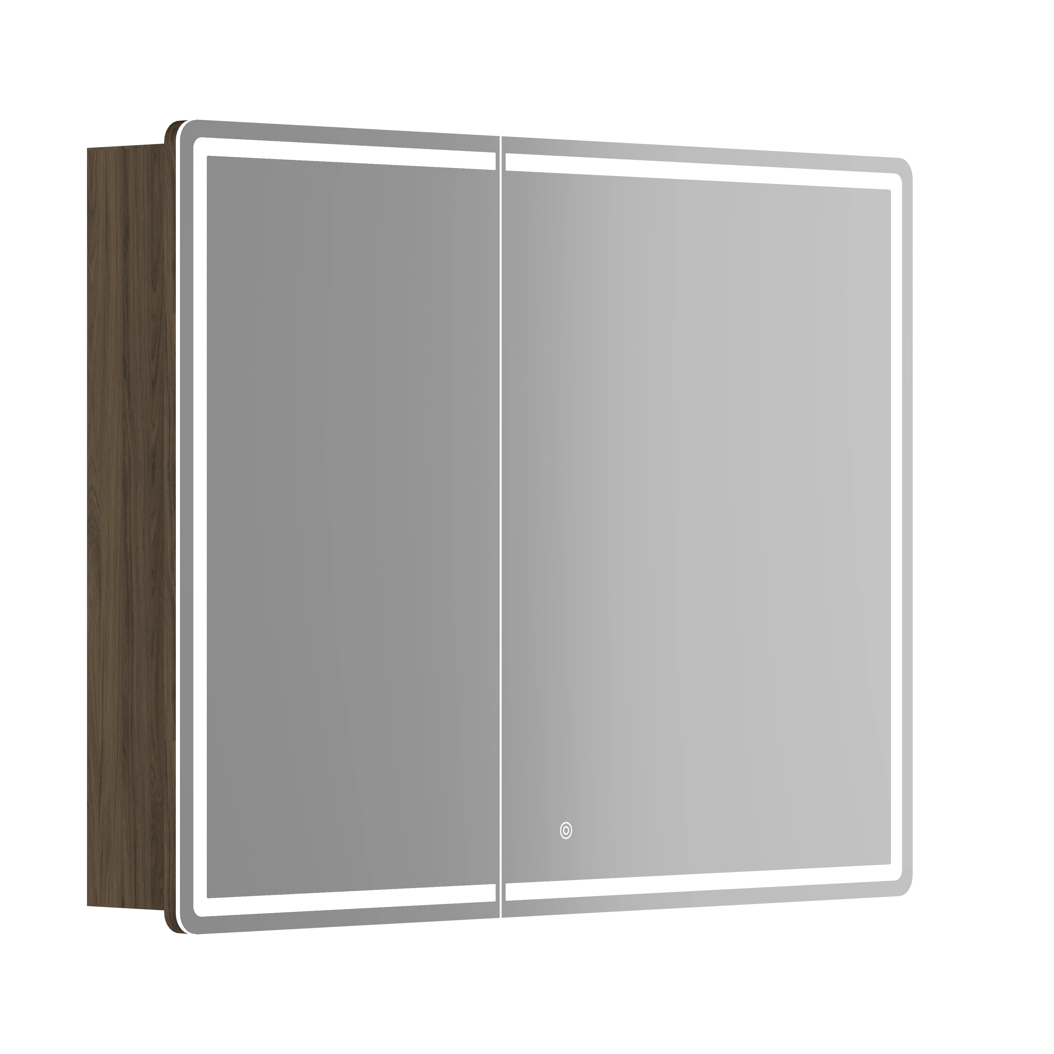 Зеркальный шкаф Sancos Блик (Mirror) MI100ECH 100x75 с подсветкой, дуб чарльстон
