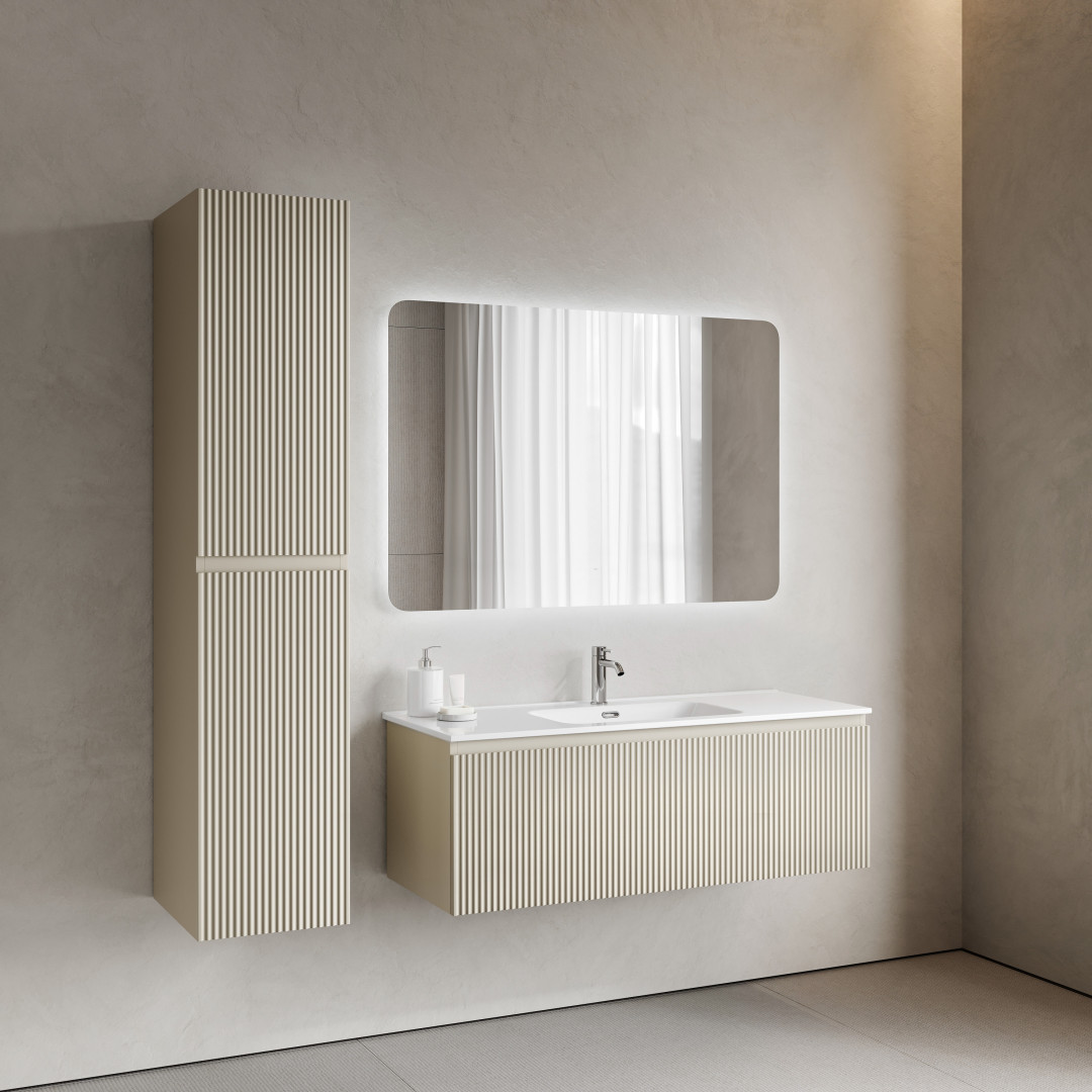 Тумба под раковину Sancos Сноб Р 1.0 (Snob R 1.0) SNR1.0120CE 120x45x40 бежевый матовый (beige soft)