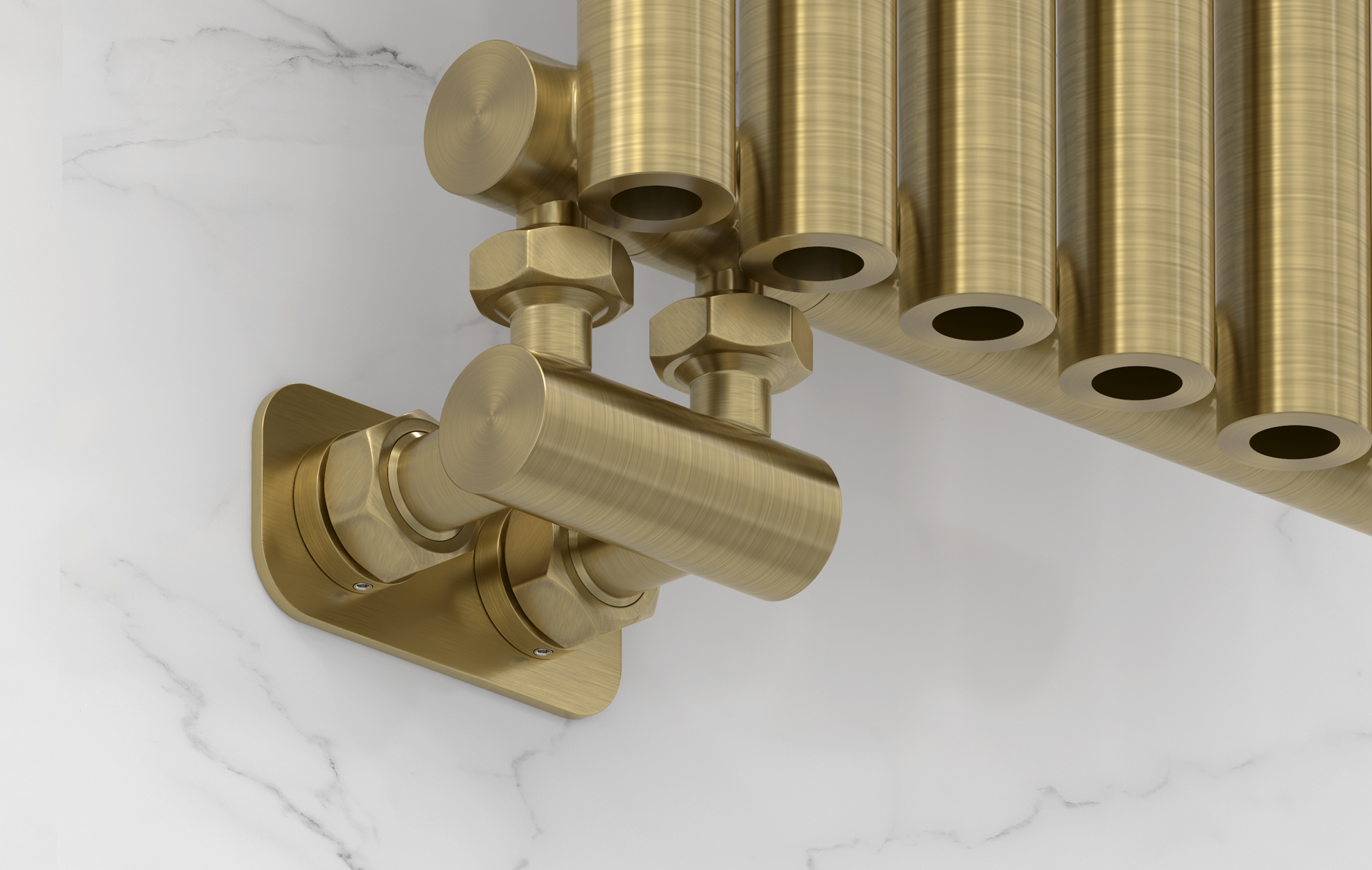 Комплектующие Сунержа DESIGN Модуль 2х3/4" угловой EU50 (Состаренная ЛАТУНЬ)