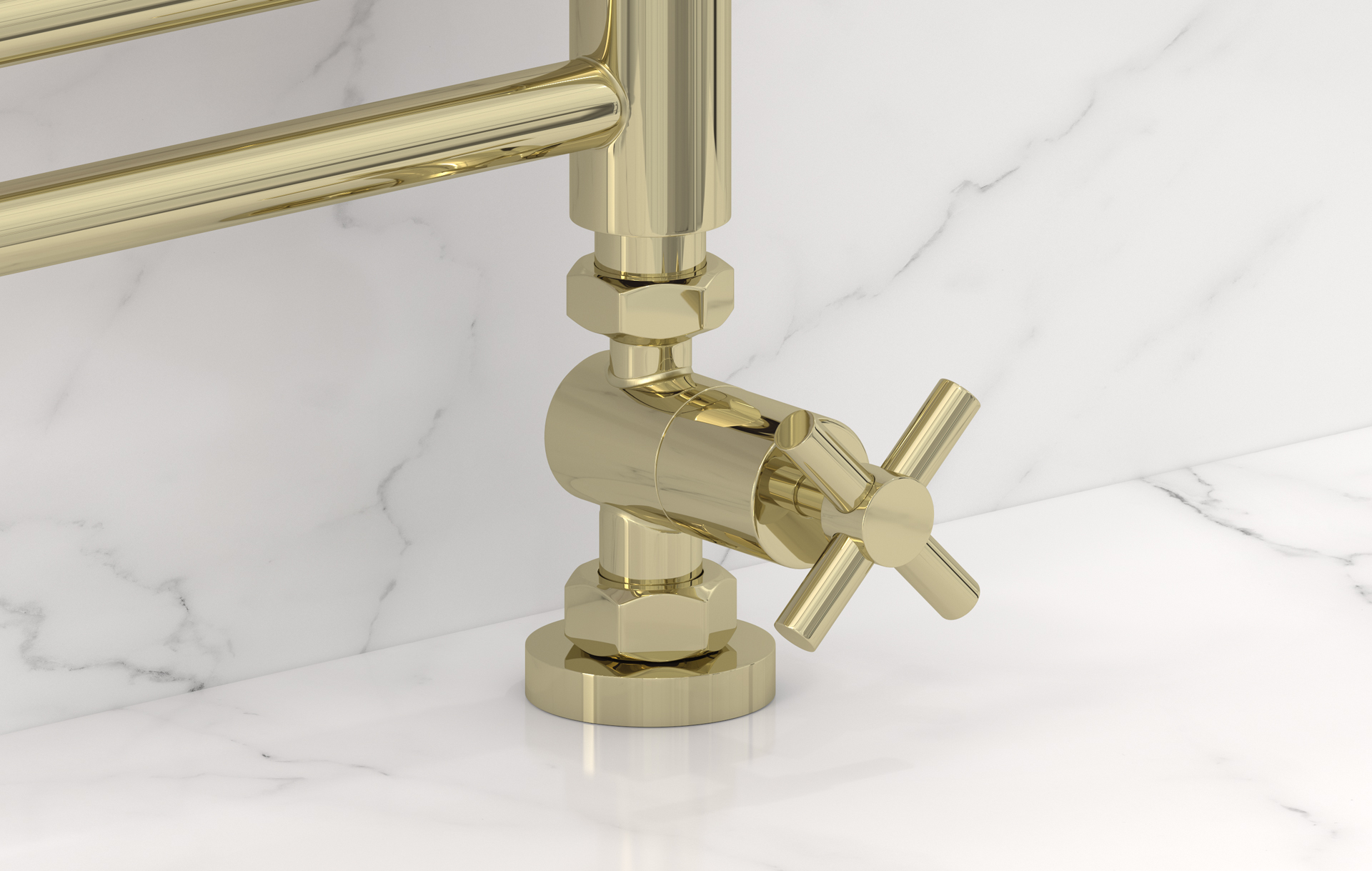 Комплектующие Сунержа DESIGN Вентиль прямой (крест) G 1/2" НР х G 3/4" НГ (Шампань)