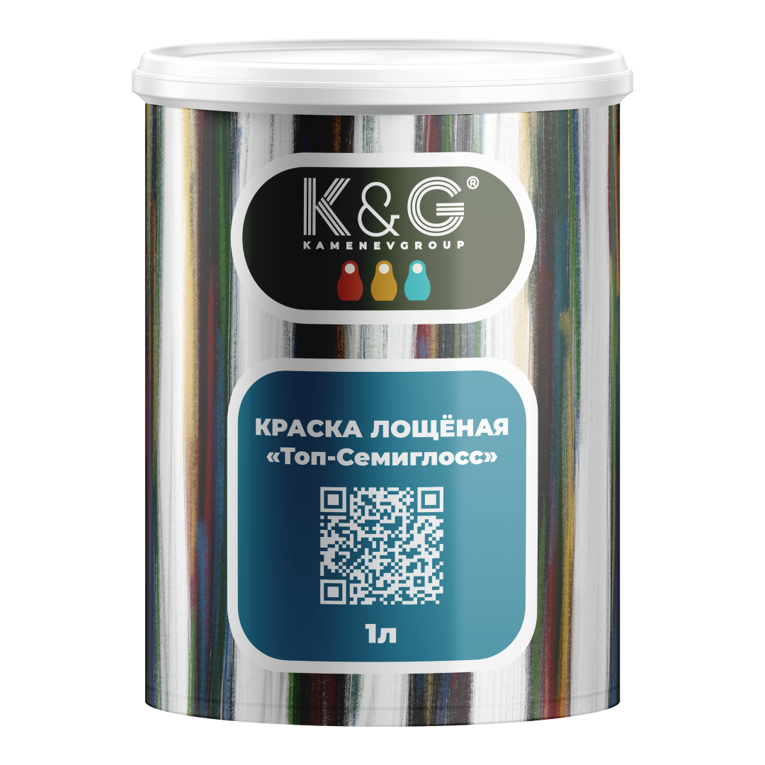 Краска Kamenevgroup Лощеная "Топ-Семиглосс" 1л