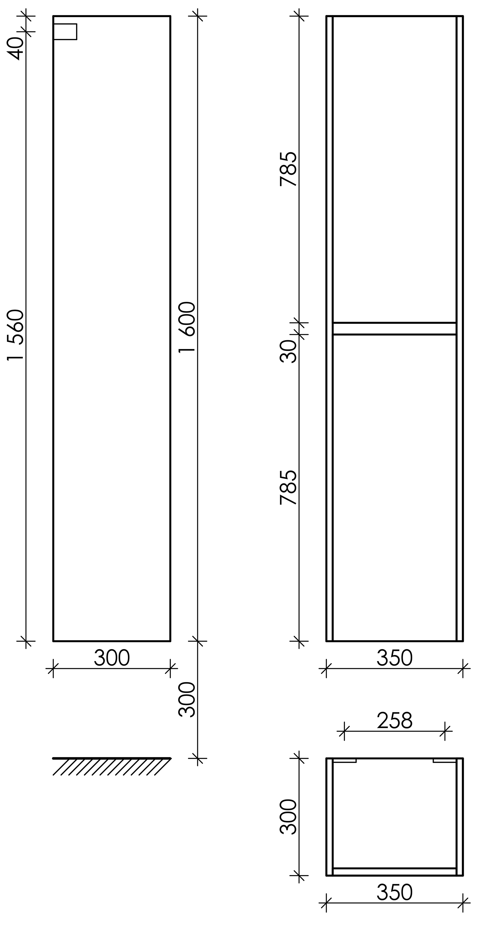 Шкаф-пенал Sancos Ум (Smart) PSM35W 35x30x160 белый глянцевый