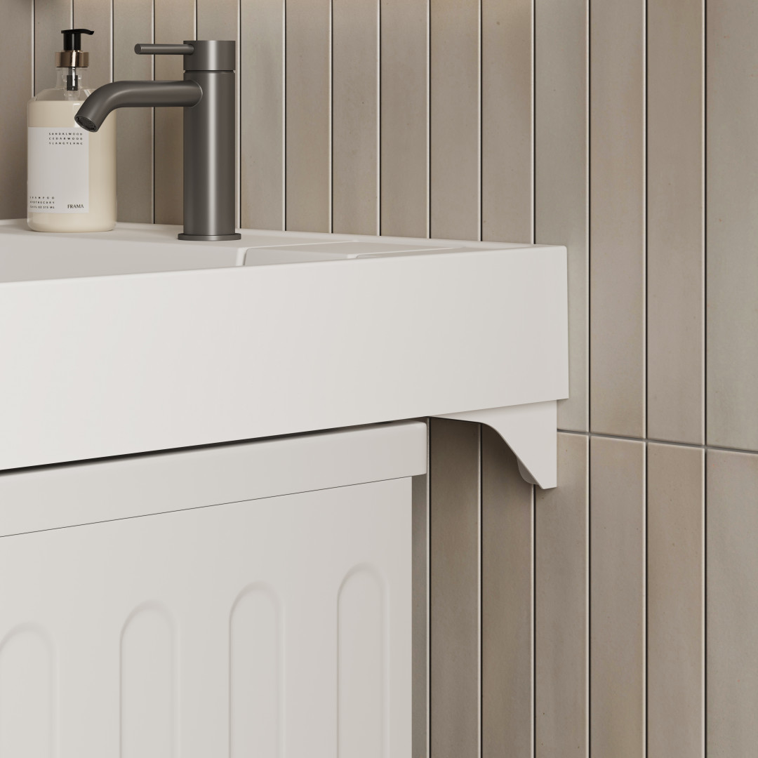 Раковина над стиральной машиной CERAMICANOVA Quattro 600x600x123 мм, с кронштейнами, белый, арт. CN0101 - фото 6