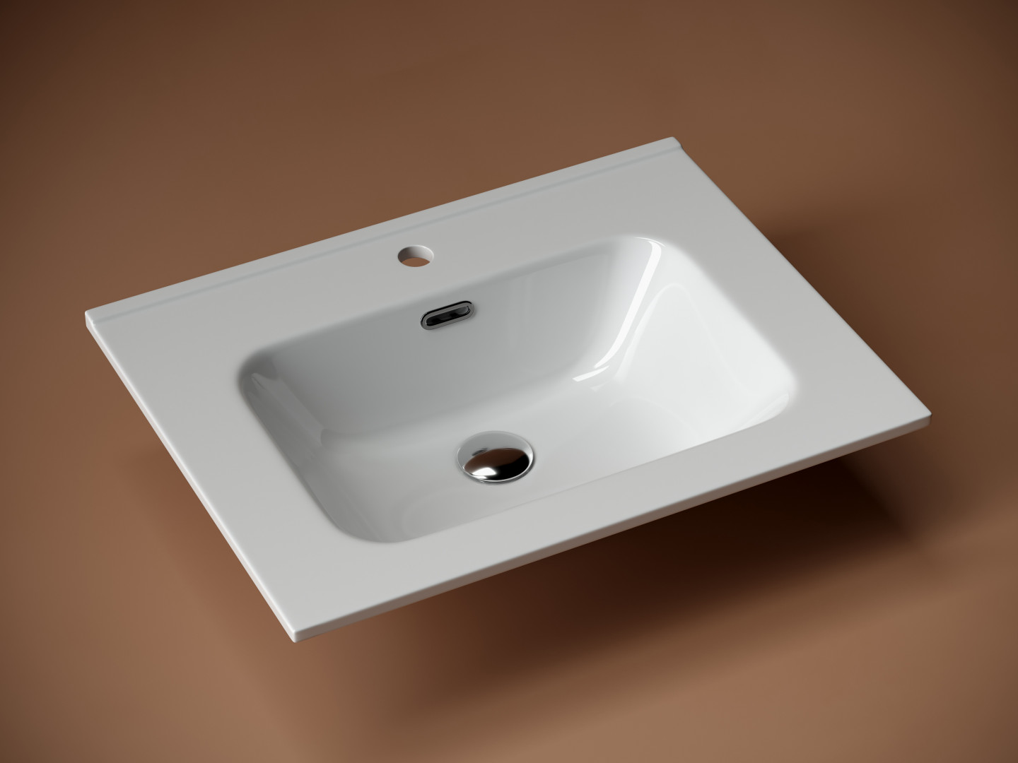 Раковина-столешница Ceramicanova Элемент (Element) CN7001 60x47x18 белый глянцевый