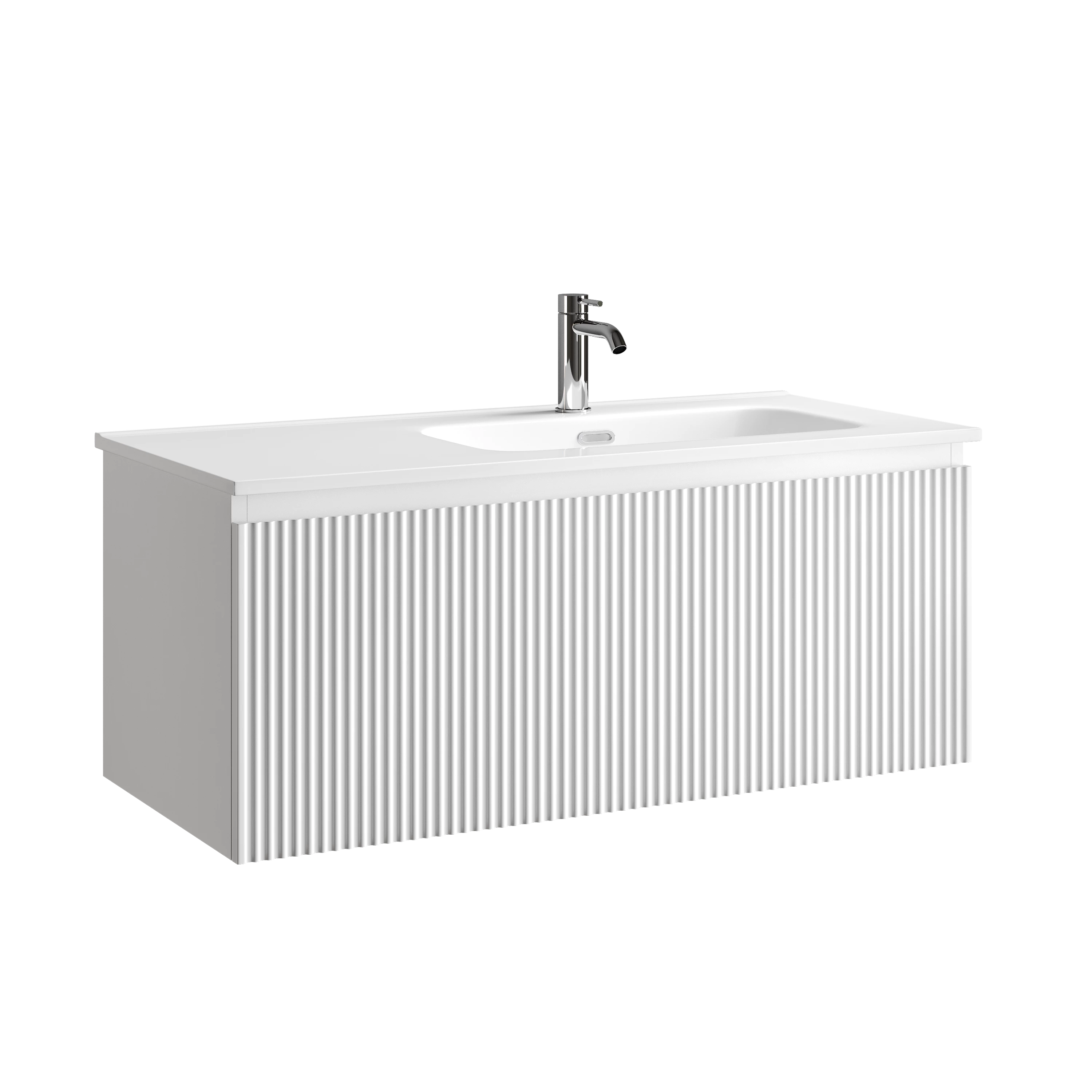 Тумба под раковину Sancos Сноб Р 1.0 (Snob R 1.0) SNR1.0100RW 100x45x40 белый матовый (bianco)