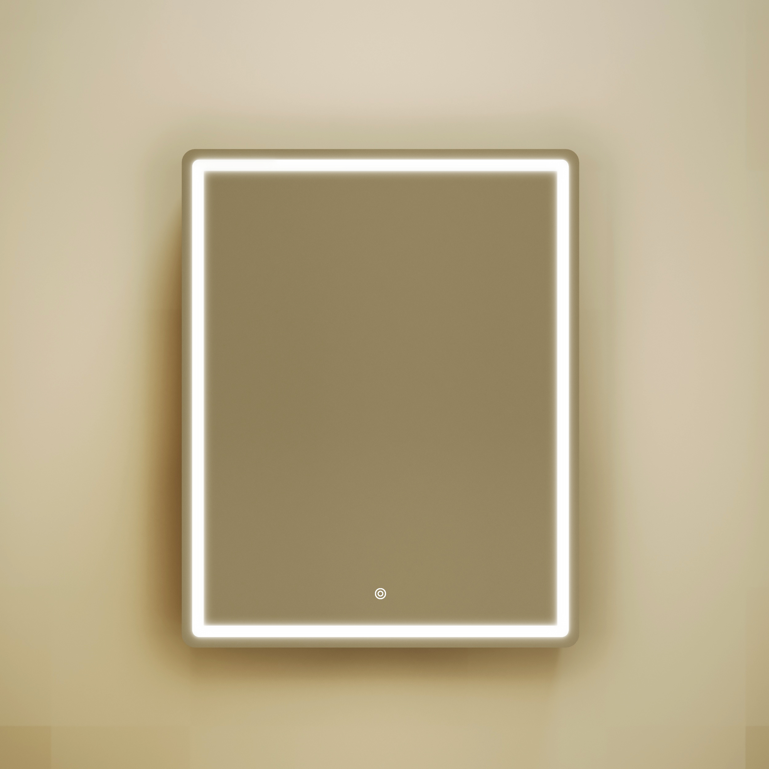 Зеркальный шкаф Sancos Блик (Mirror) MI60ECH 60x75 с подсветкой, дуб чарльстон