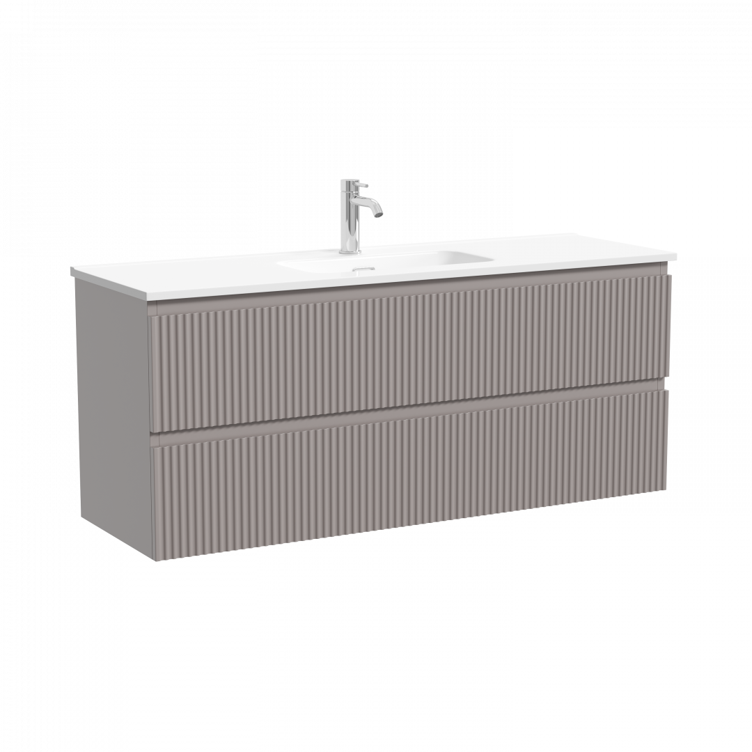 Тумба под раковину Sancos Сноб Р 390 (Snob R 390) SNR120/39SM 120x40x50 пыльная роза (doha soft)
