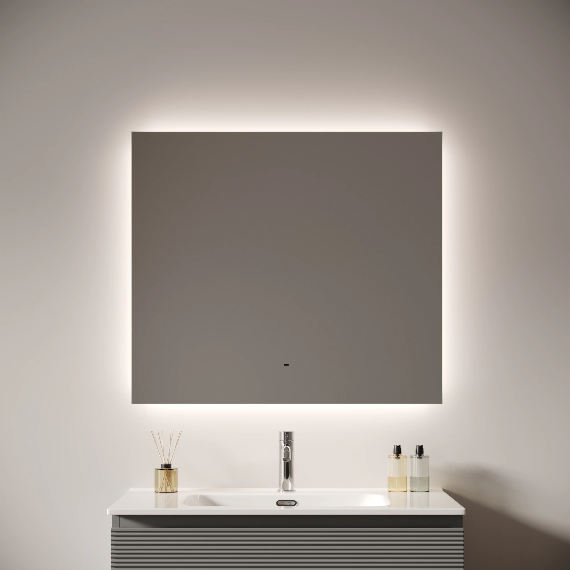 Зеркало Sancos Поле 2.0 (Square 2.0) SQ2.800 80x70 с подсветкой