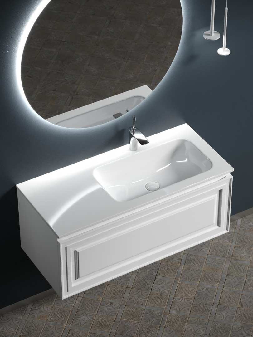 Тумба под раковину Sancos Самая (Very) VR100RW 100x45x40 белый матовый (bianco)