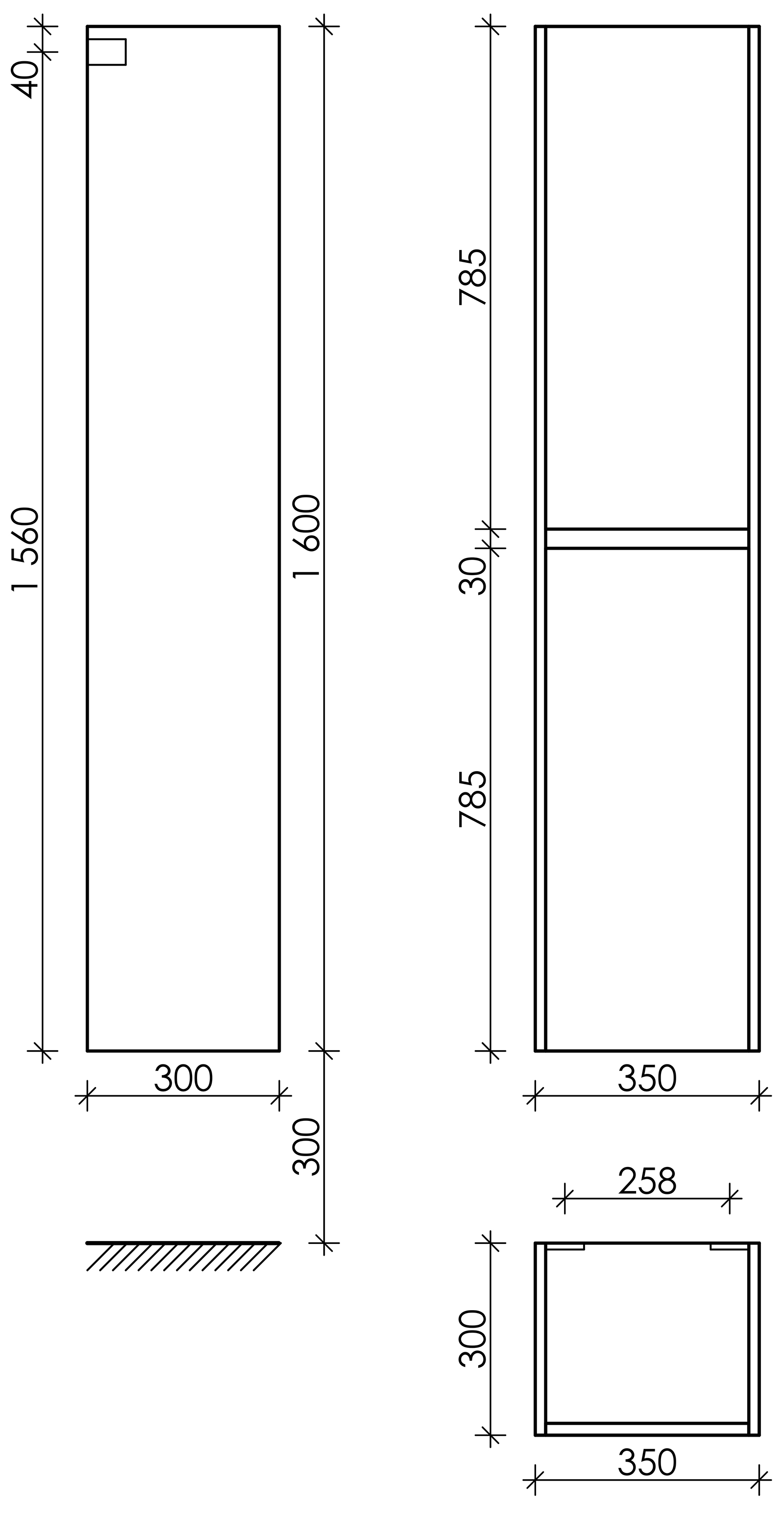 Шкаф-пенал Sancos Либра (Libra) PLB35W 35x30x160 белый глянцевый - фото 5
